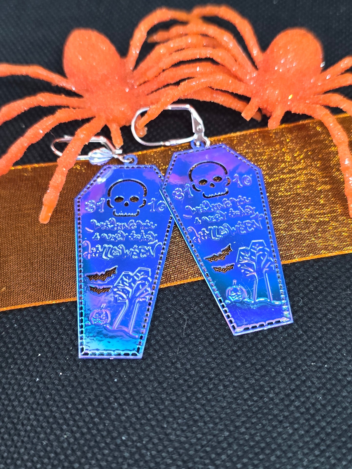 Metal Coffin Earrings