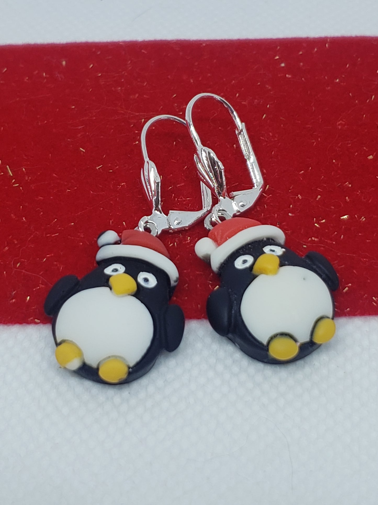 Penguin Snow Earrings
