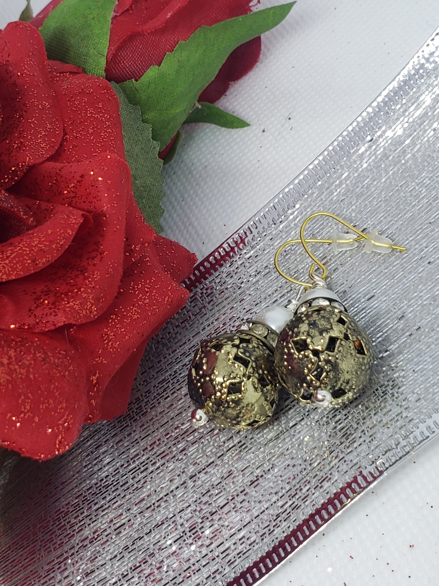 Antique Gold Tone Earrings