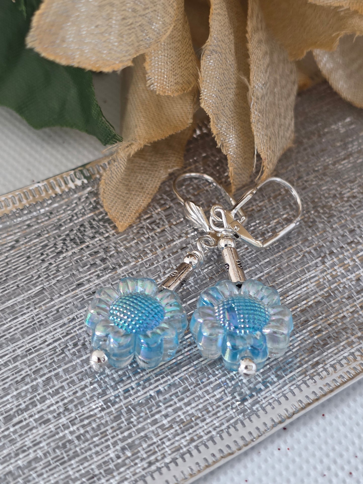 Blue Flower Earrings