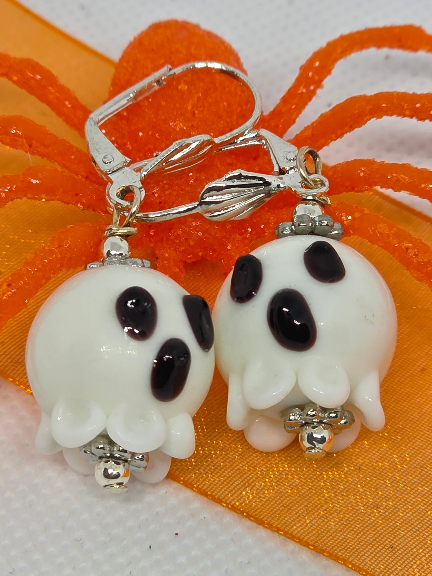 Pumpkin Pop or Boo Blink Ghost Earrings