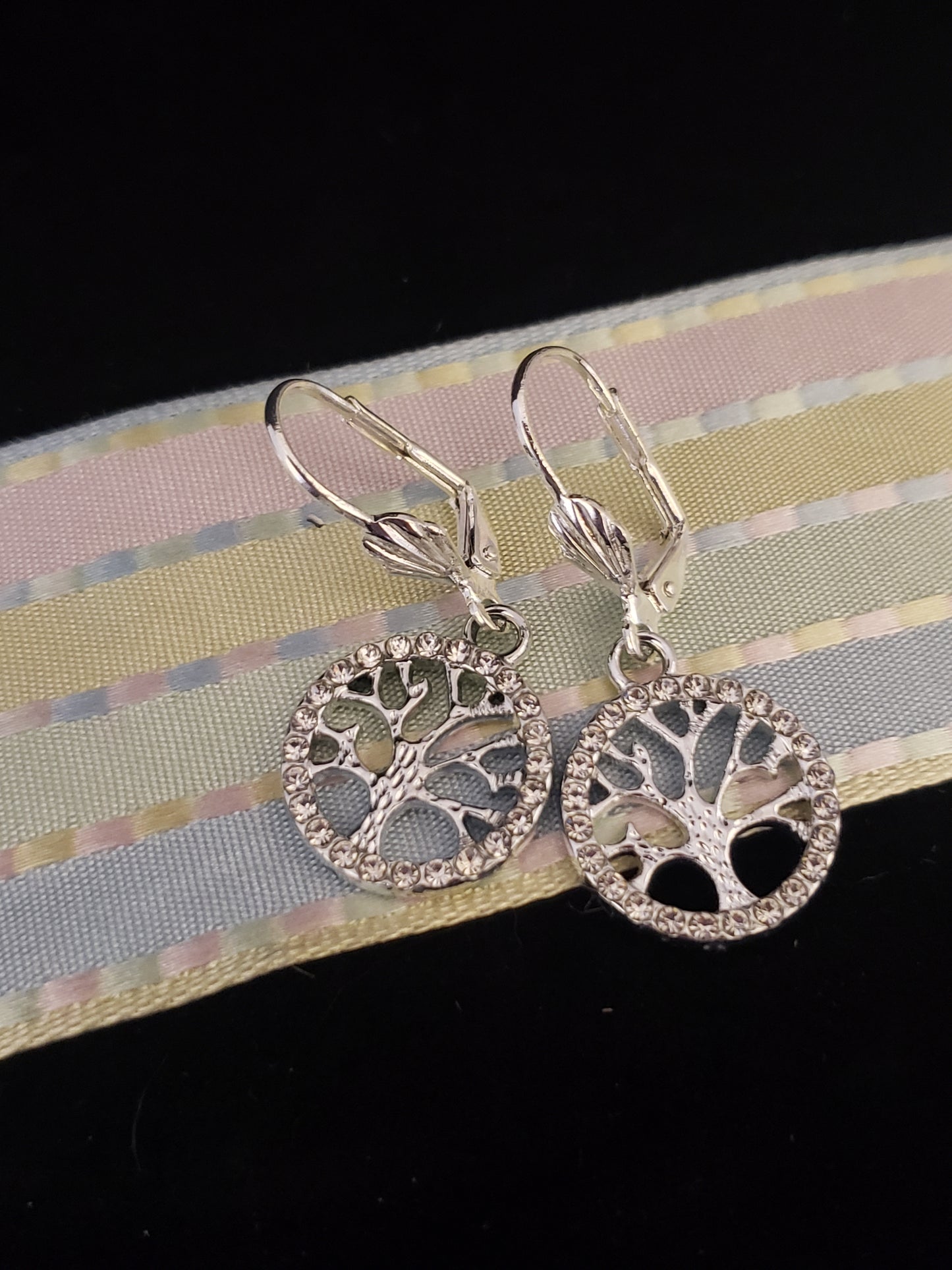 Tree of Life Rhinestone Earrings (3 colors available)