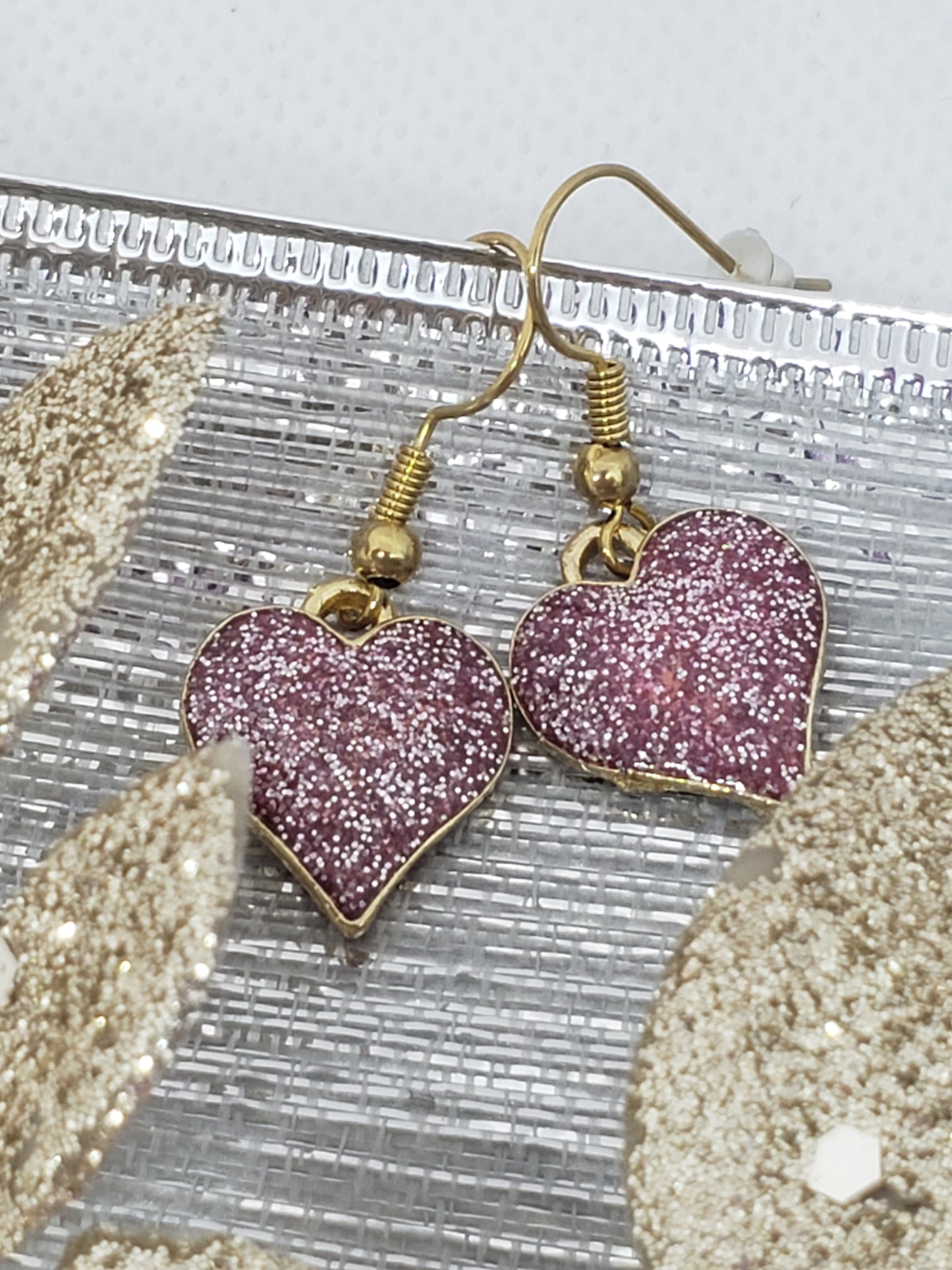 Shimmery Heart Earrings