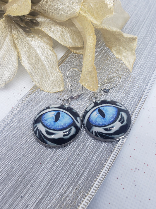 Clear Blue Eyes Earrings