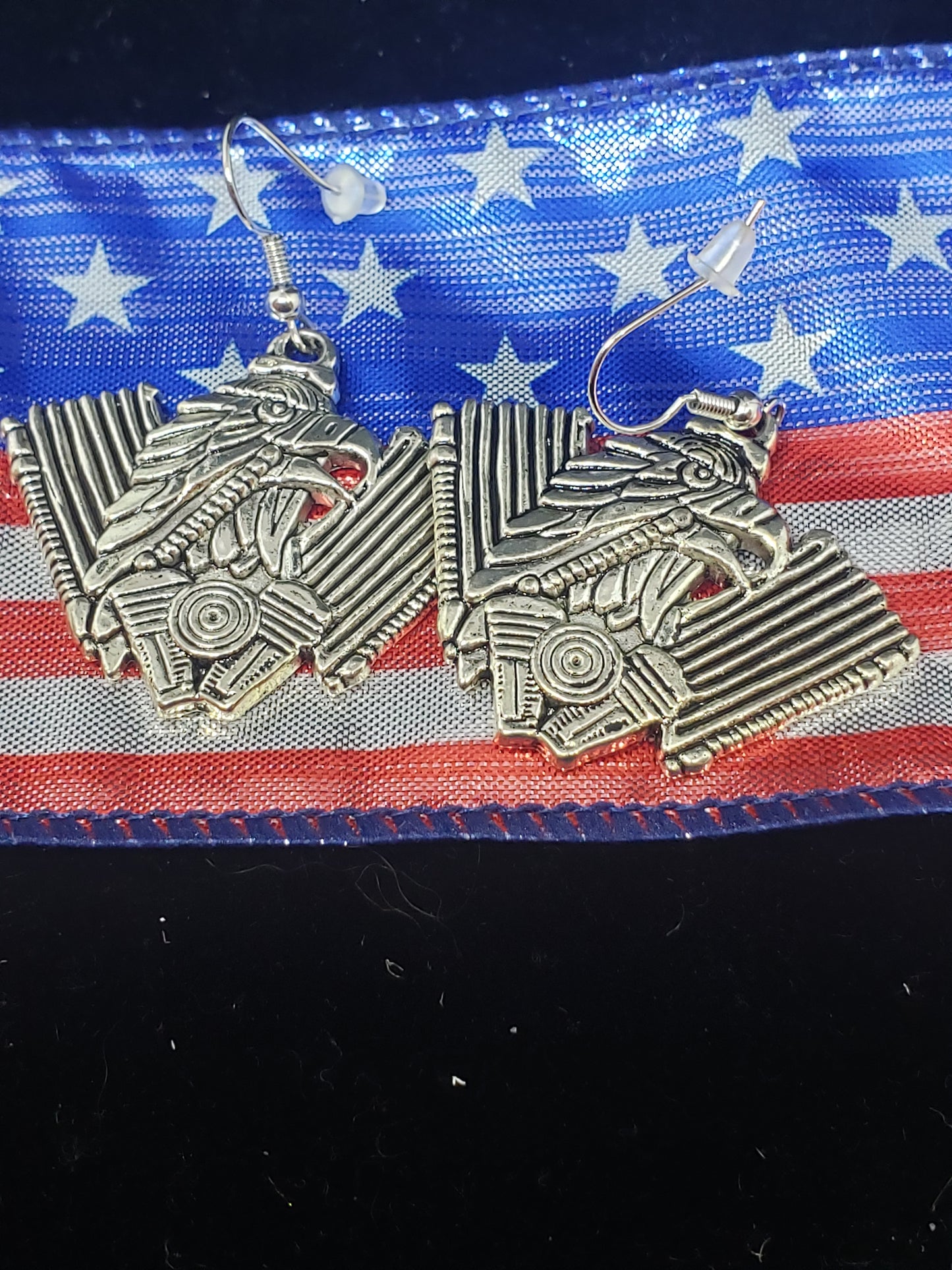 Eagles with Flag Earrings