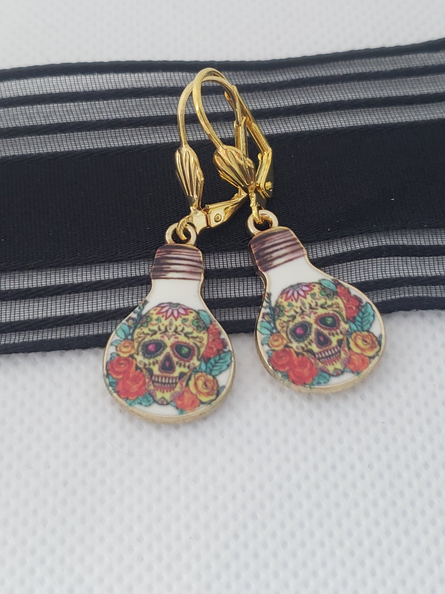 Skull Lightbulb Earrings