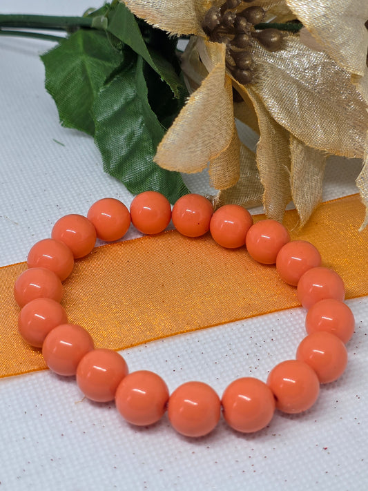 Orange Beaded Bracelet