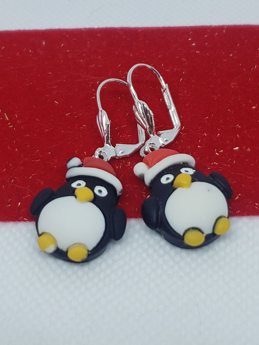 Penguin Snow Earrings