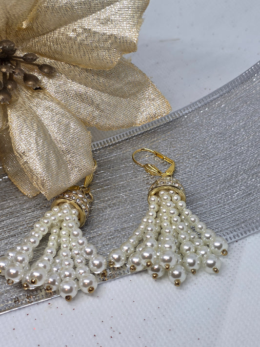 Pearl String Earrings