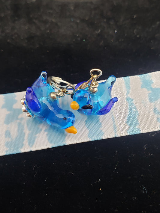 Blue Bird Earrings