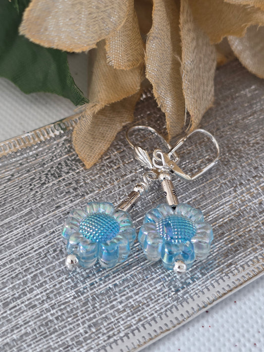 Blue Flower Earrings