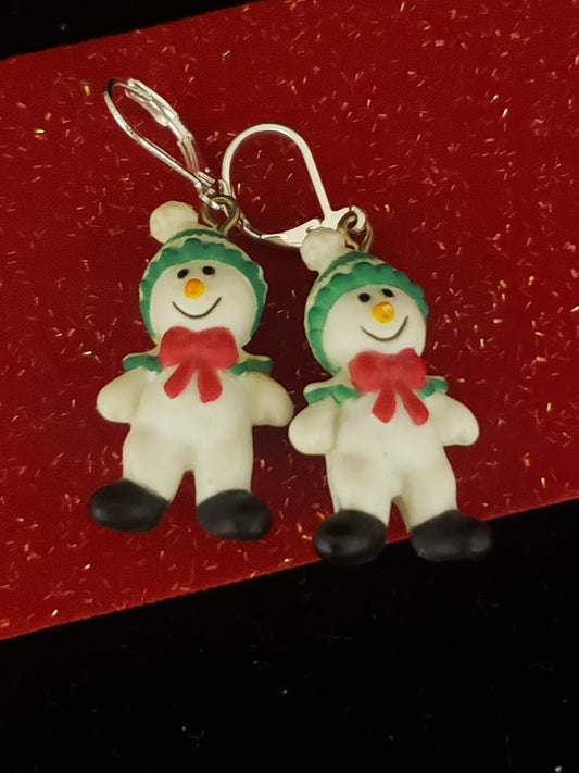 Snowman Earrings