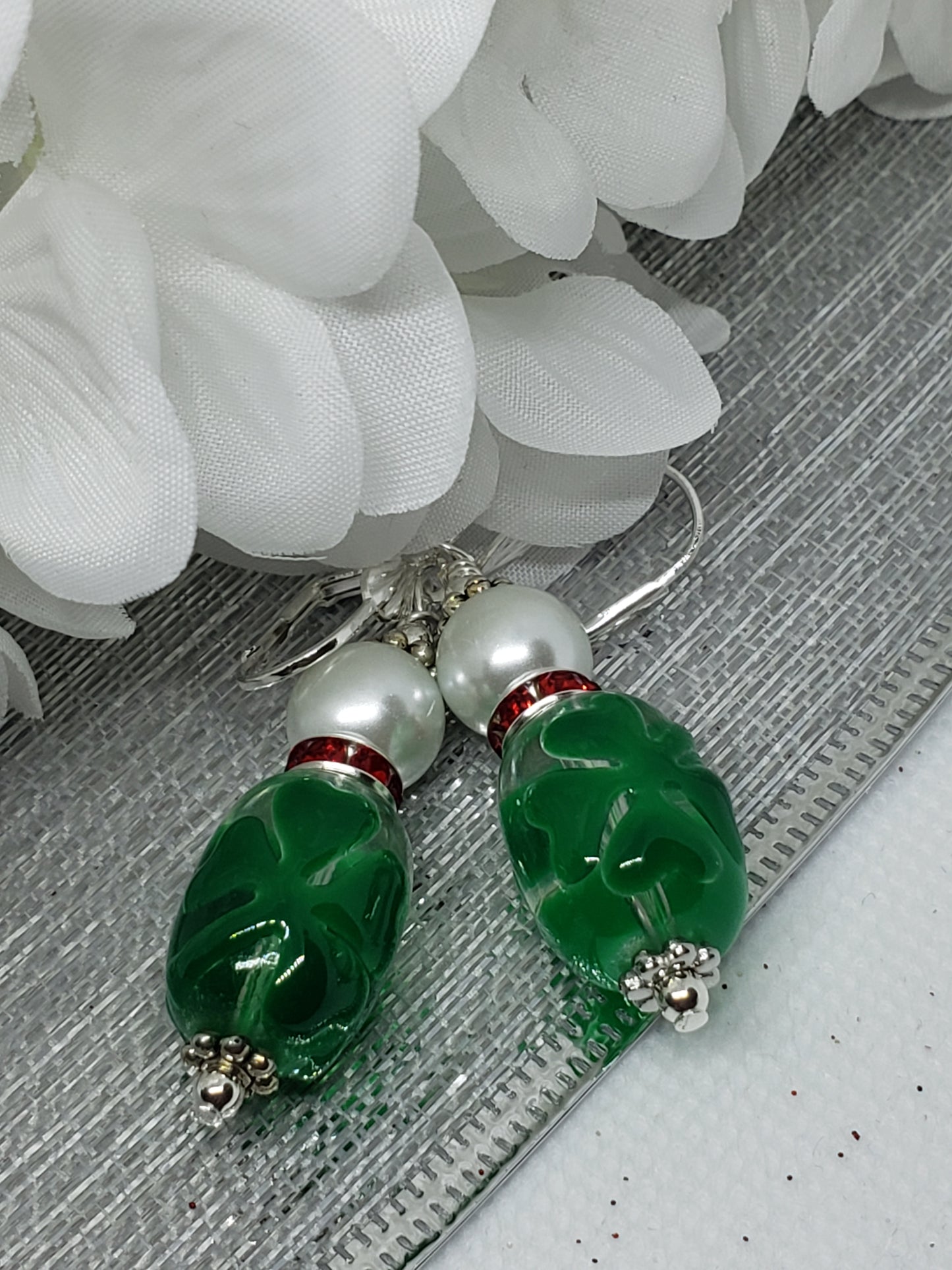 Shamrock Beaded Earrings