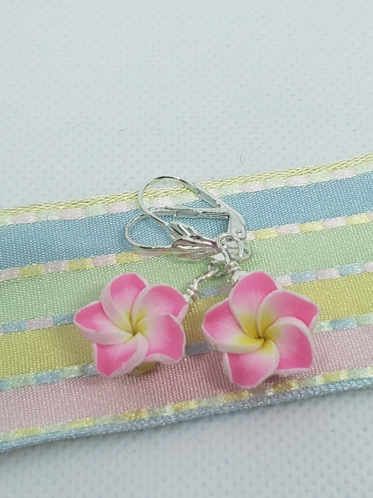 Hawaiian Plumeria Earrings