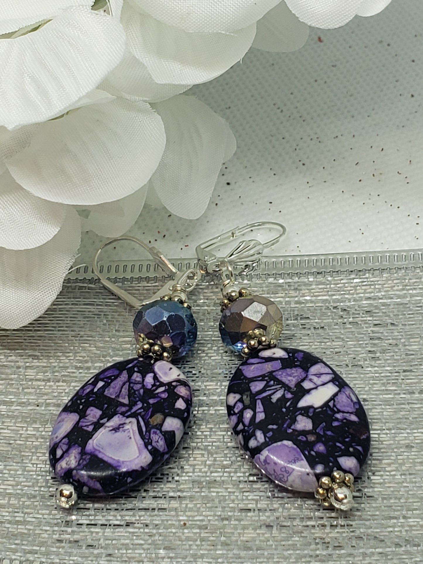 Purple Upcycled Treasure Earrings