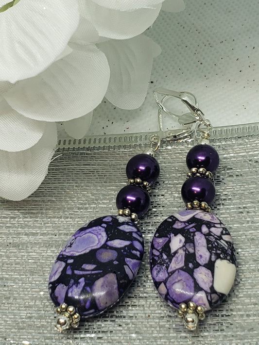 Purple Upcycled Treasure Earrings
