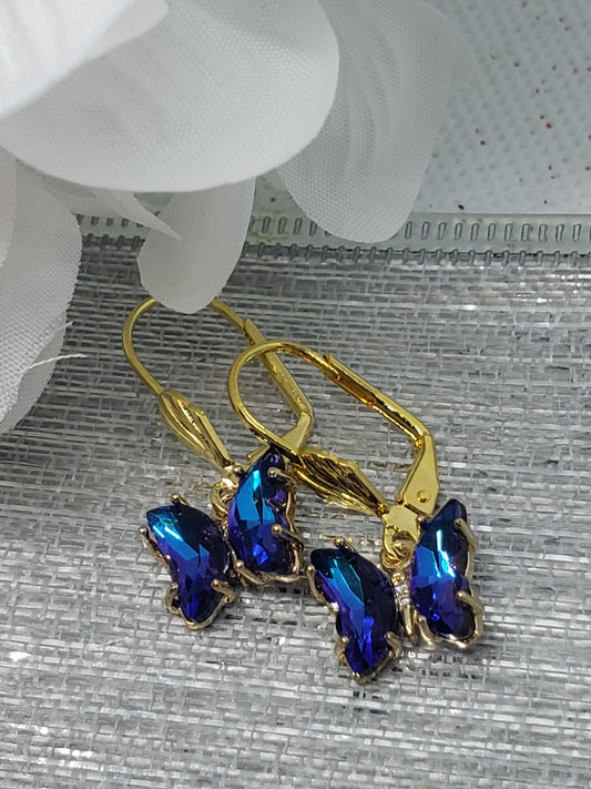 Glimmering Butterfly Earrings