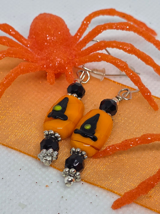 Hex & Thread Witch Hat Earrings