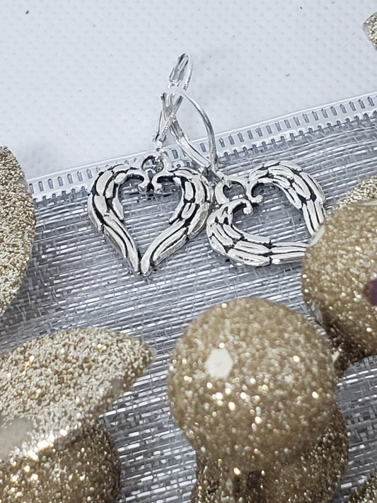 Peacock Heart Earrings