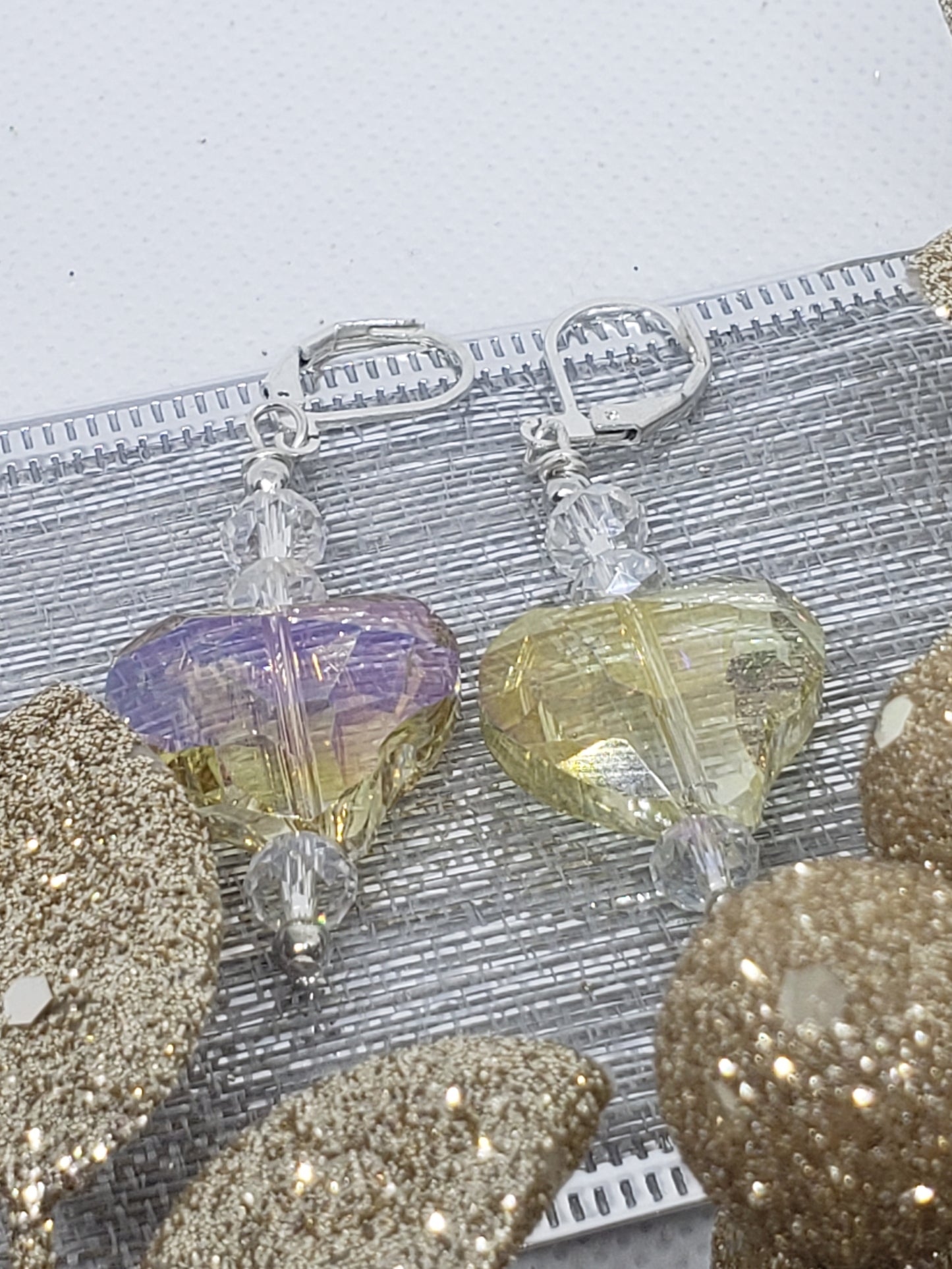Beaded Heart Earrings