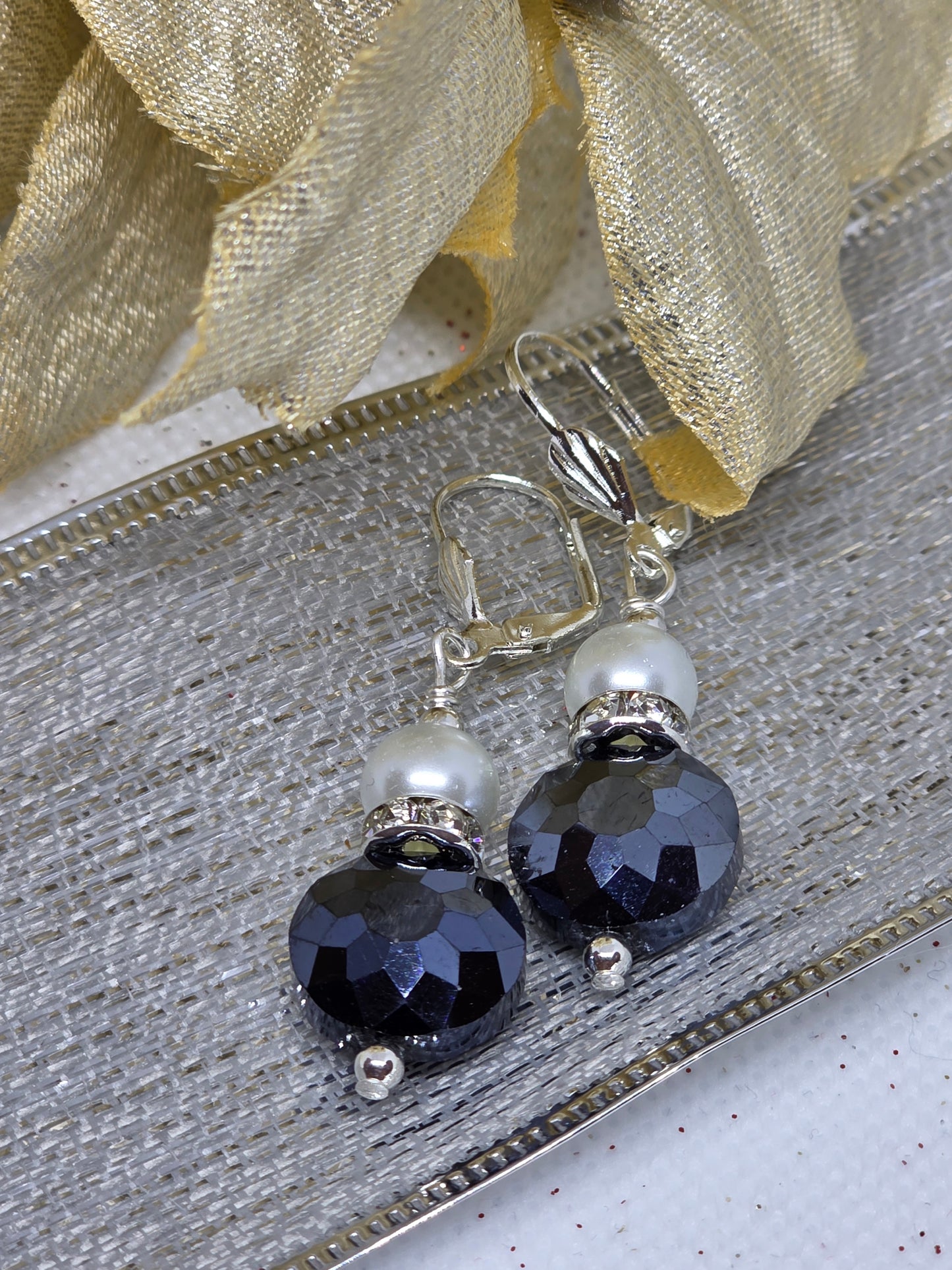 Black Bead Earrings