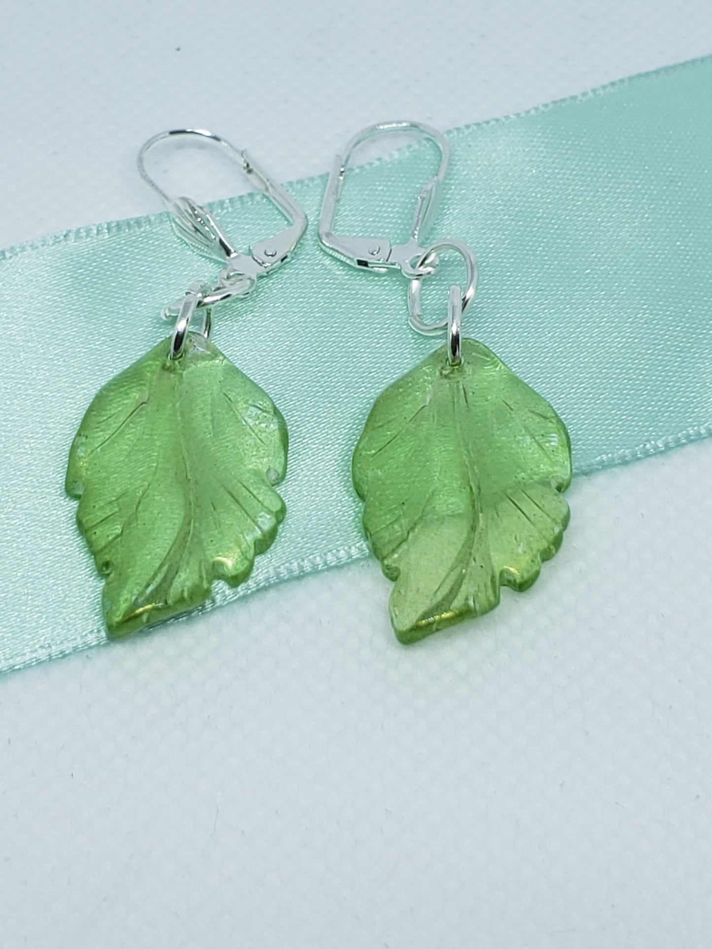 Transparent Leaf Earrings