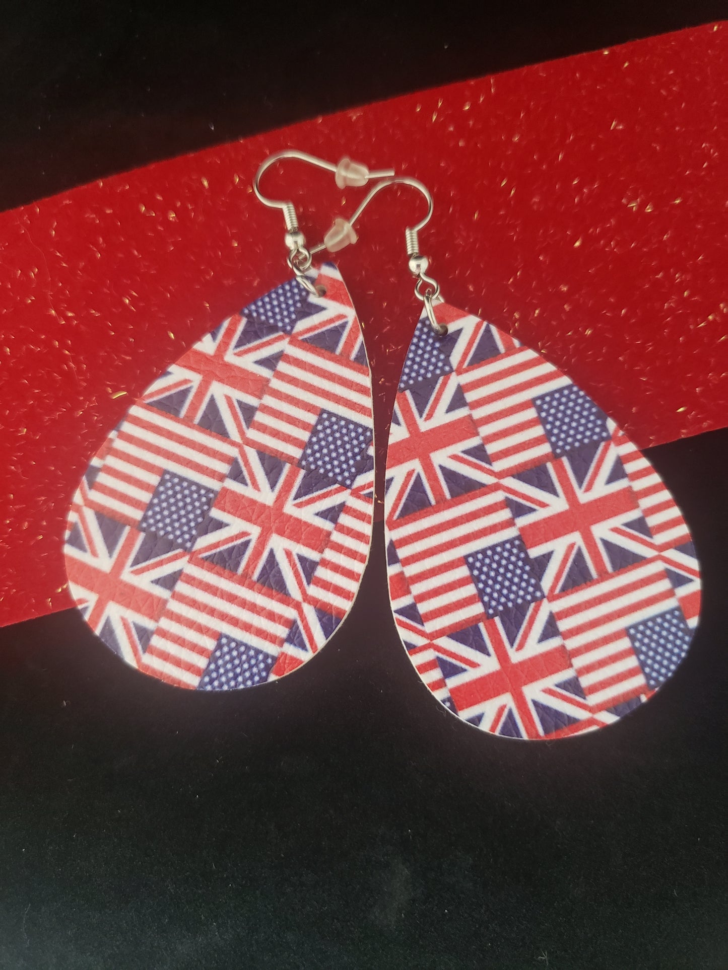 Faux Leather July 4th Earrings (3 varieties)