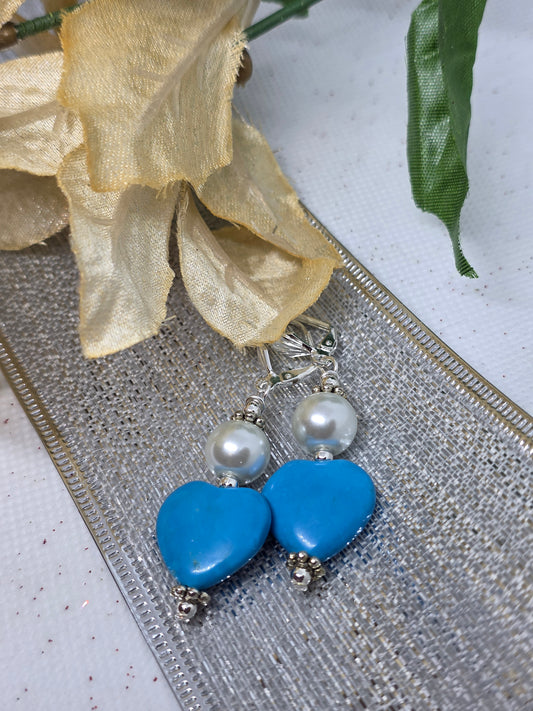 Turquoise Heart Earrings