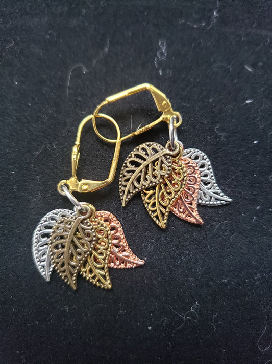 Multi-color Leaf Earrings