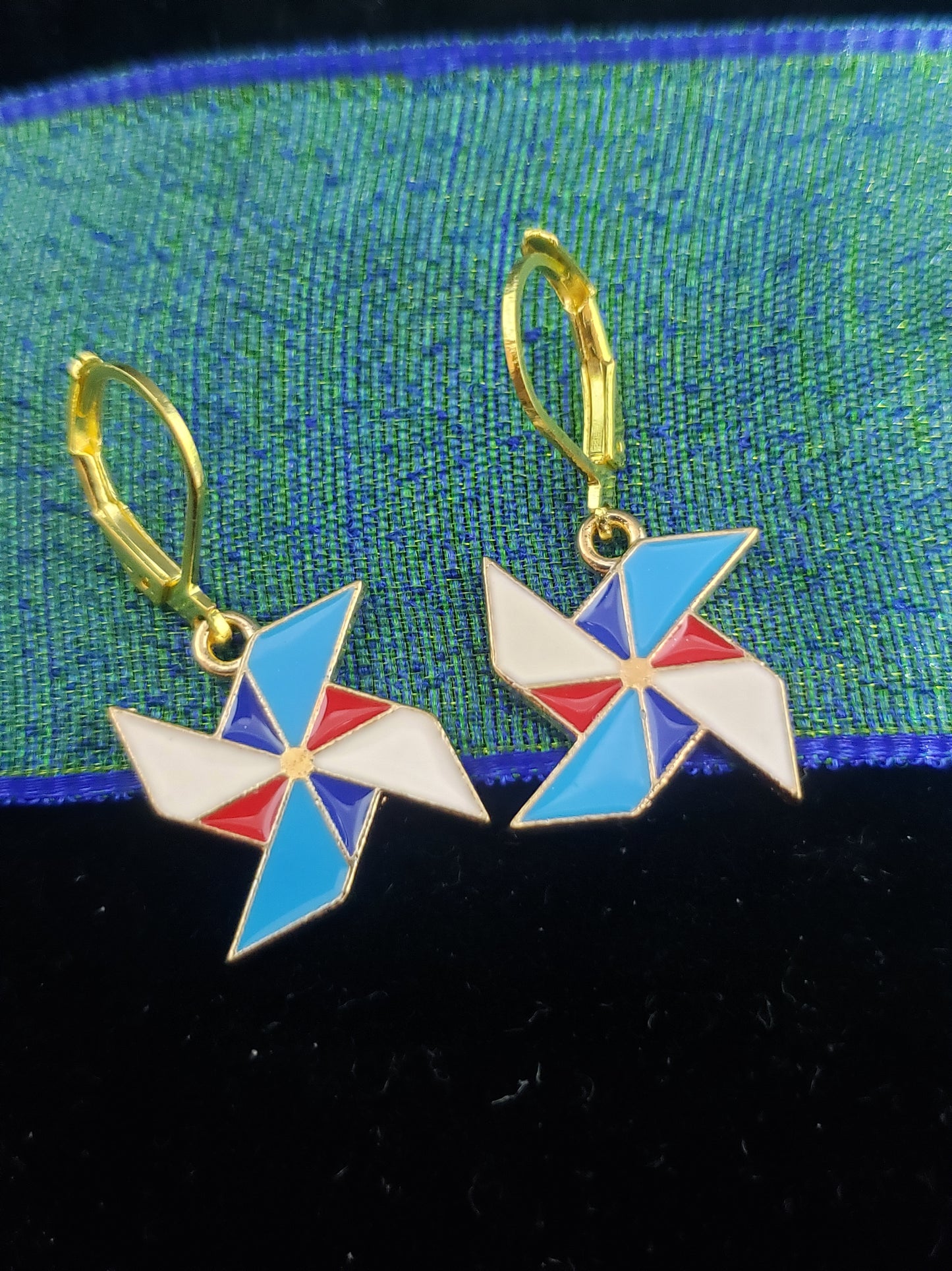 Pinwheel Charm Earrings