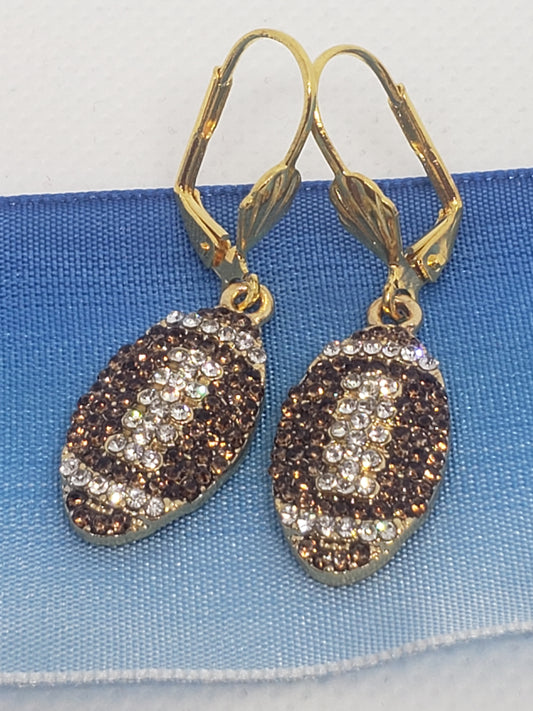 Bling-it-up Football Earrings