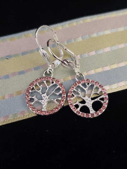 Tree of Life Rhinestone Earrings (3 colors available)