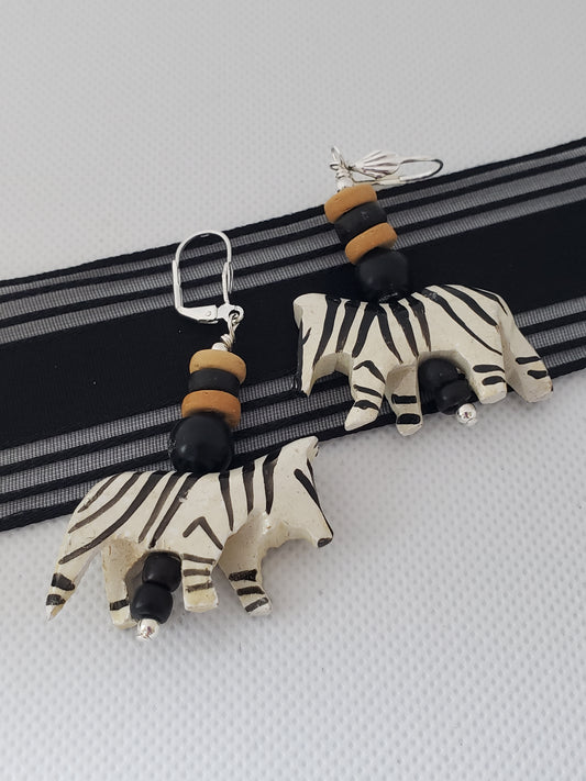 Zebra Earrings