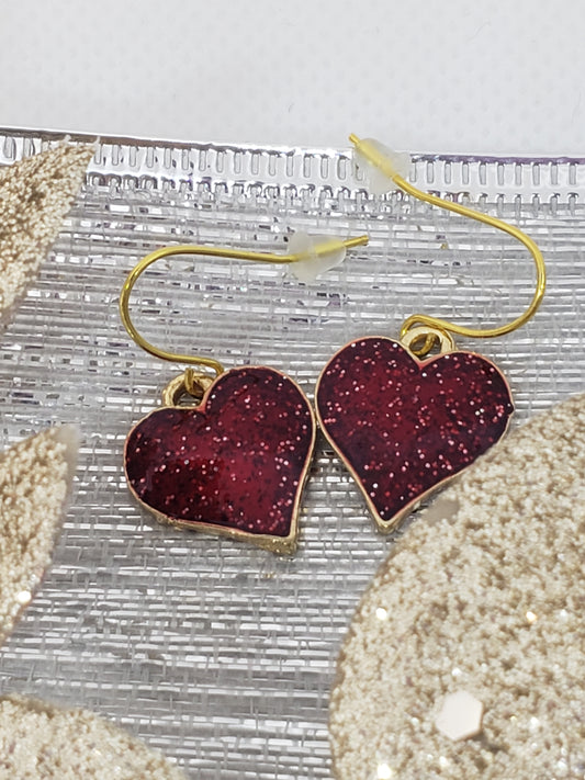 Shimmery Heart Earrings