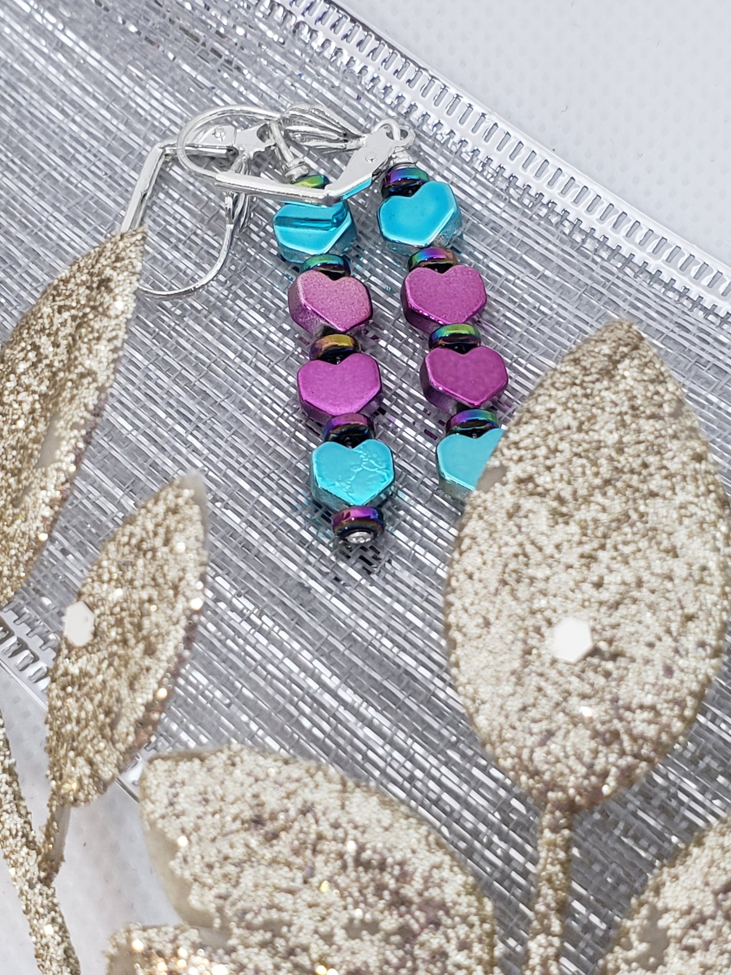 Shimmer Heart Earrings